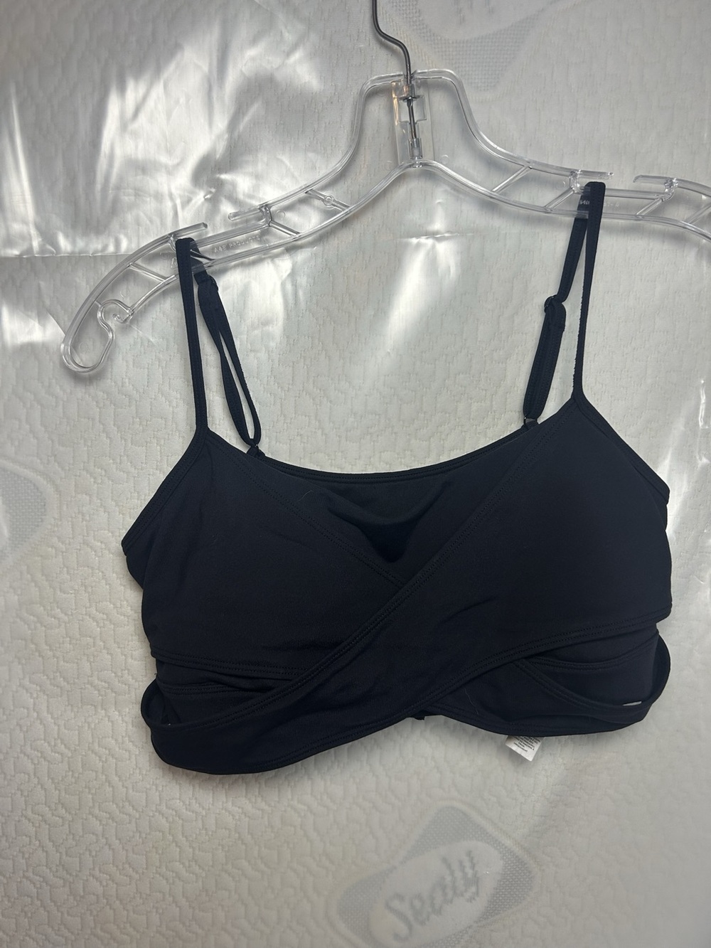 Alo Women's Black Airbrush Enso Bra Size Medium